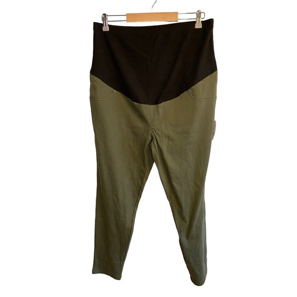 NWT Women's Maternity Green Leggings Size XXL - Picture 1 of 3